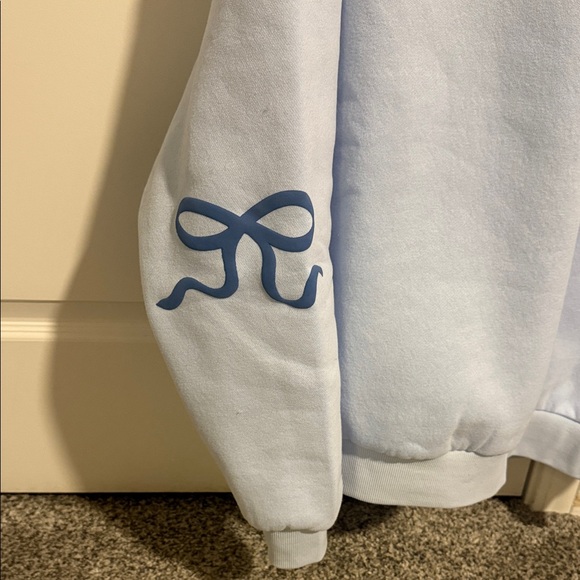 Edikted Soft Blue Hoodie with Pink Tag - Picture 3 of 6